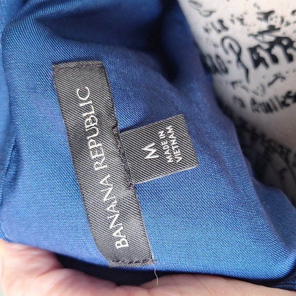 Banana Republic Blue Tiered Long Sleeve Maxi Dress Size Medium - Picture 10 of 16